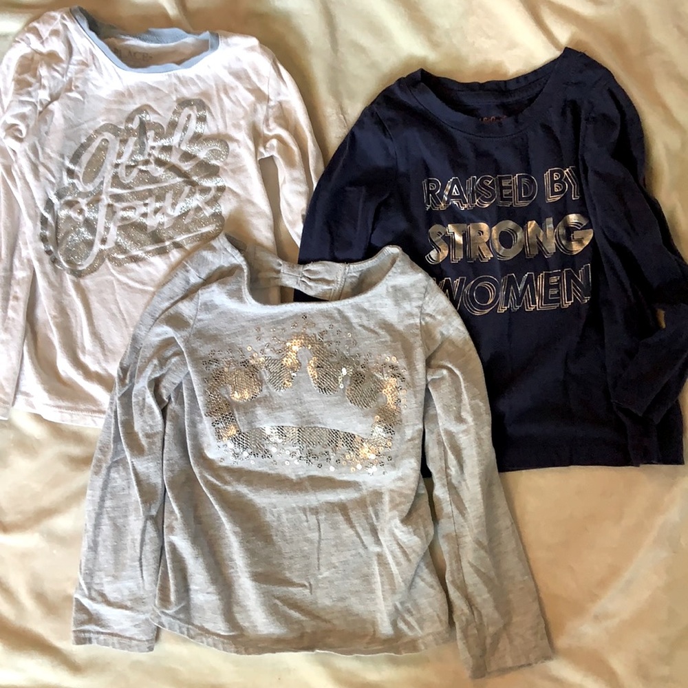 Lot of size 4T girls long sleeved shirts